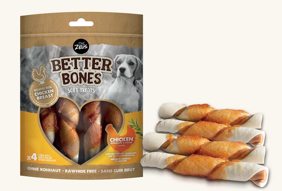 92763 Better Bones Chicken Wrapped Large Rolls-Chicken Rosemary and Thyme