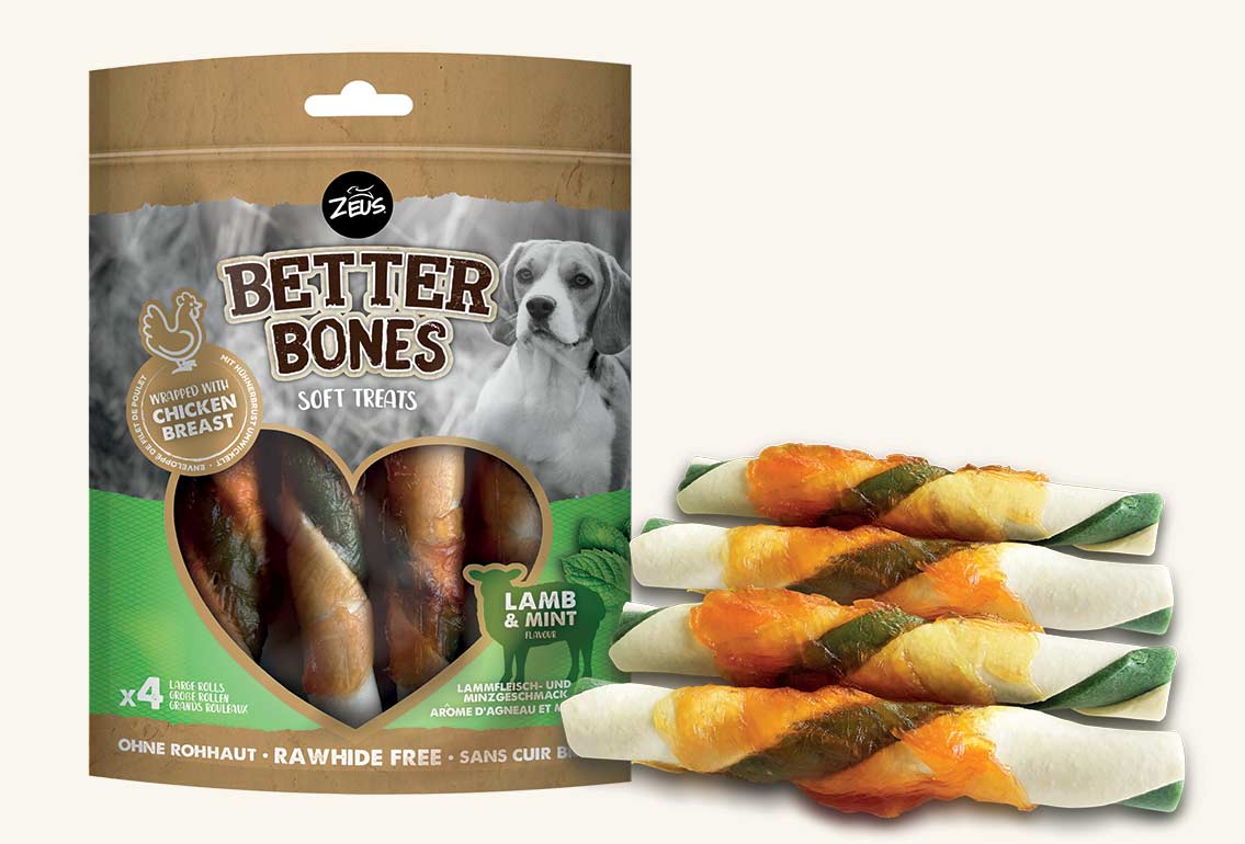 92773 Better Bones Chicken Wrapped Large Rolls-Lamb and Mint