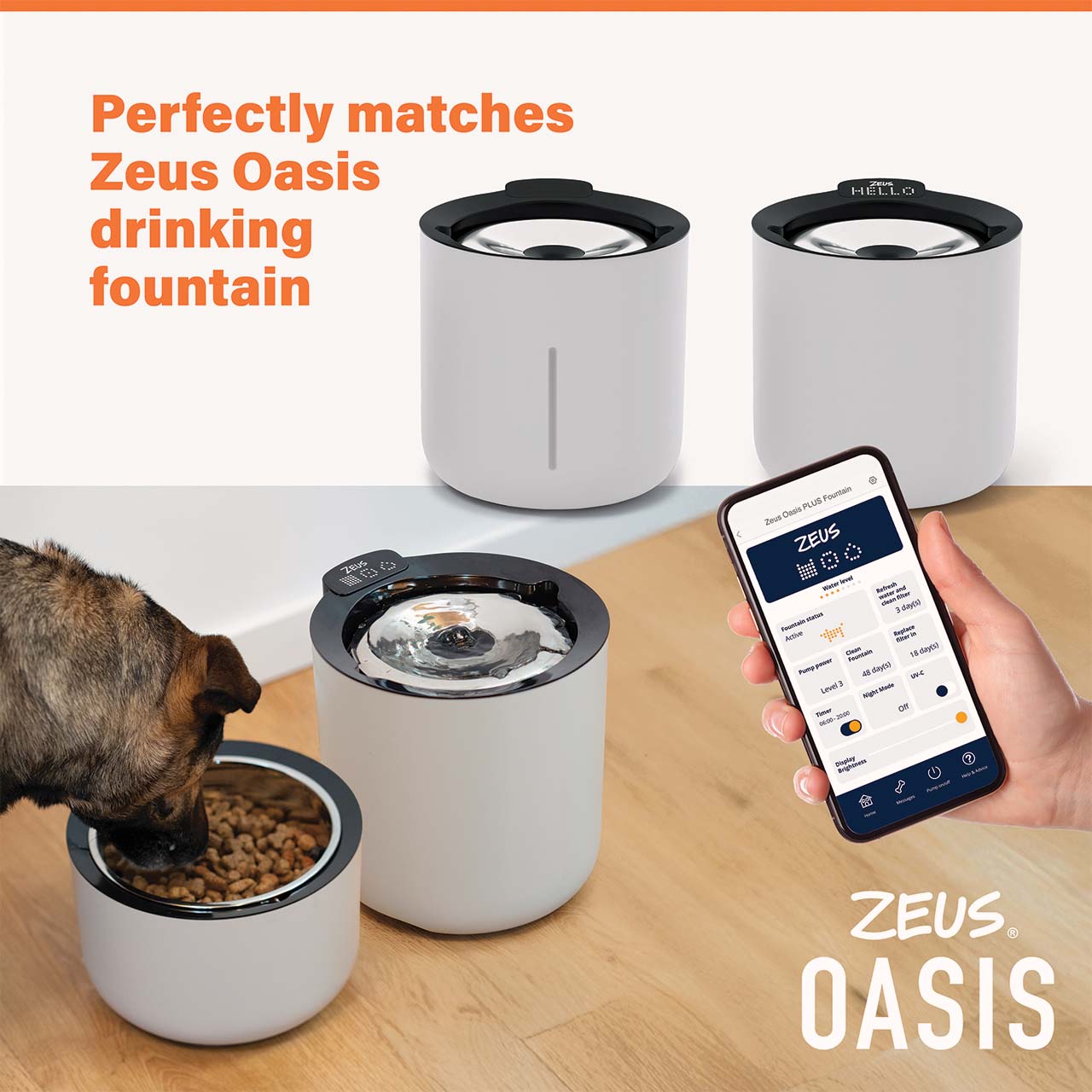Perfectly matches Zeus Oasis drinking fountain