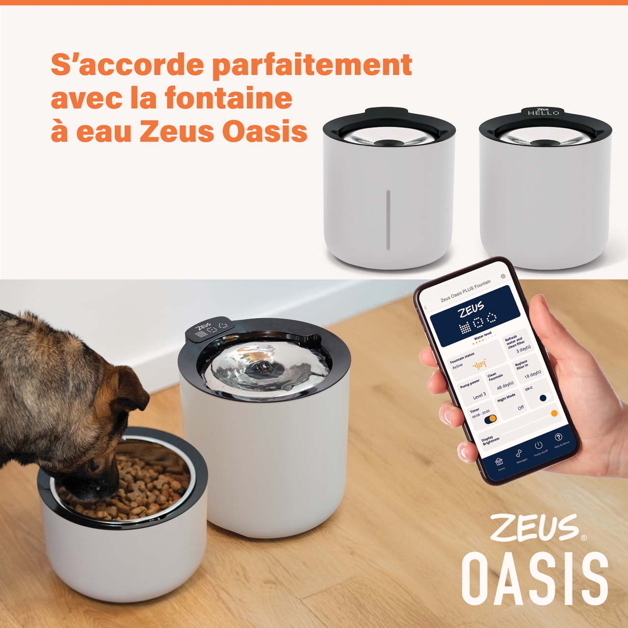 S’agence parfaitement à l’abreuvoir Zeus Oasis