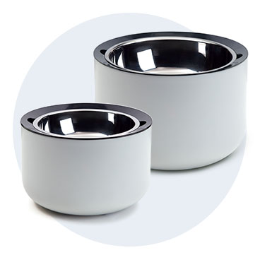Zeus Oasis Weighted Dog Food Bowl line up