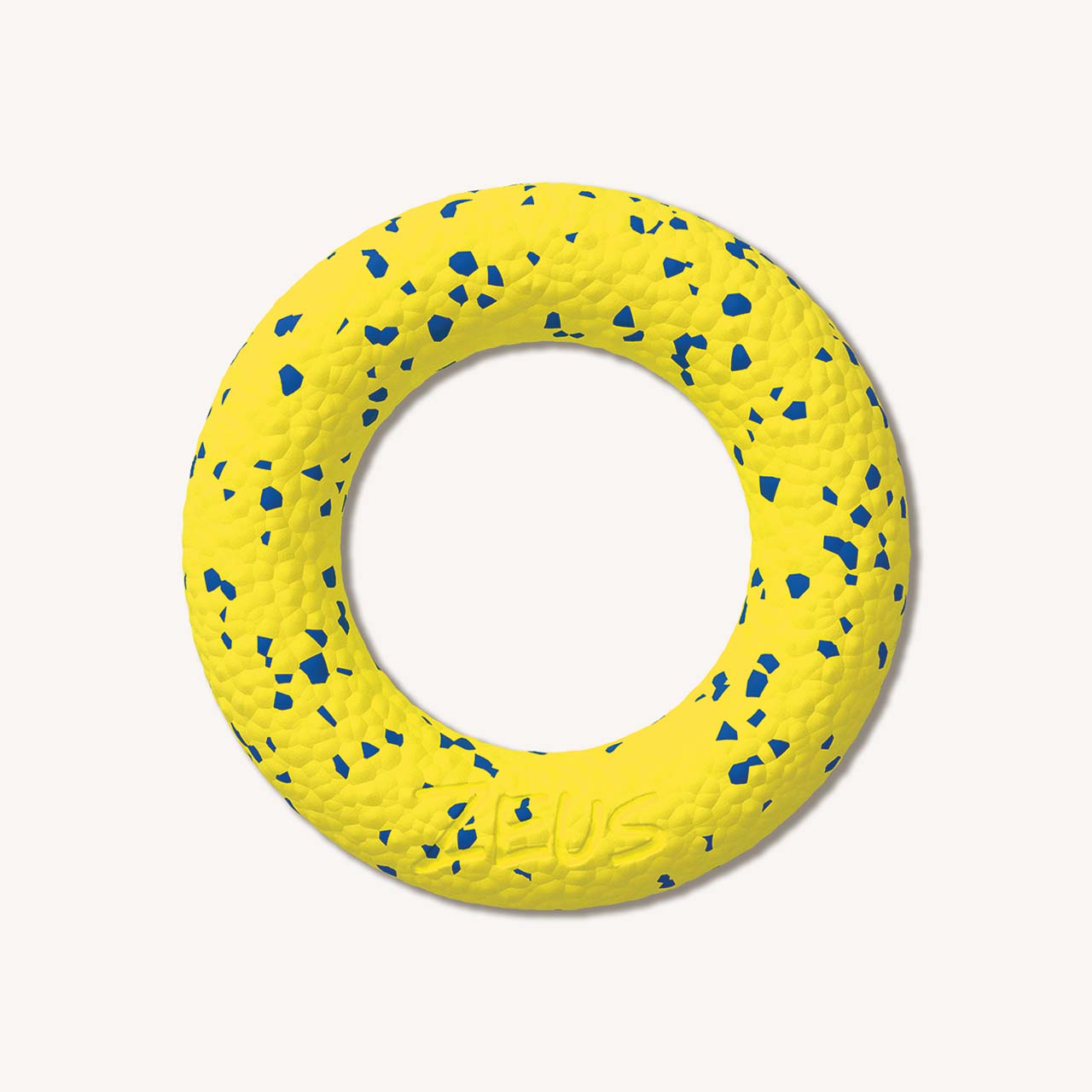 Rendu 3D du jouet pour chien Zeus NITRO Ring sur un fond clair.