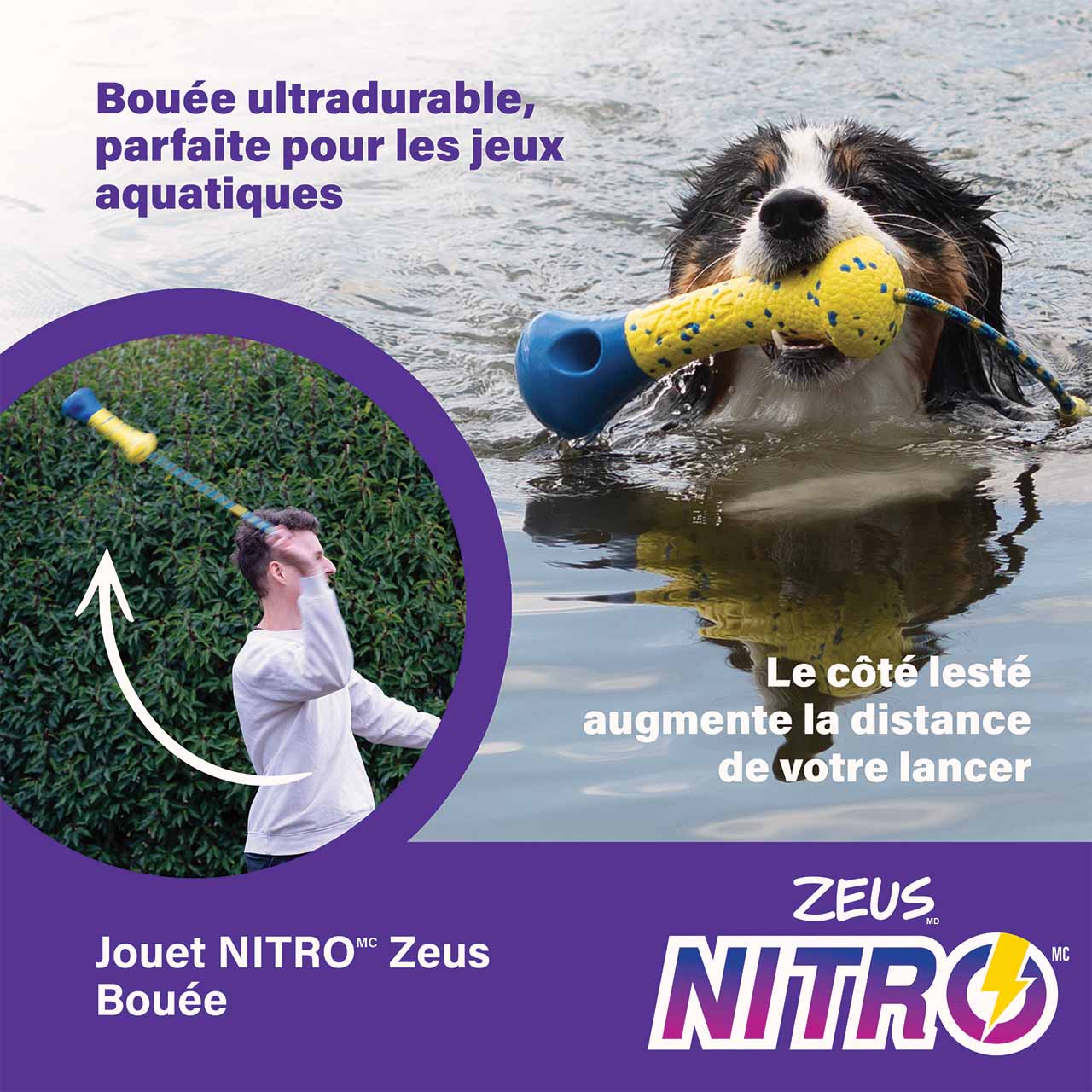 Bouée ultra résistante, parfaite pour jouer dans l’eau.